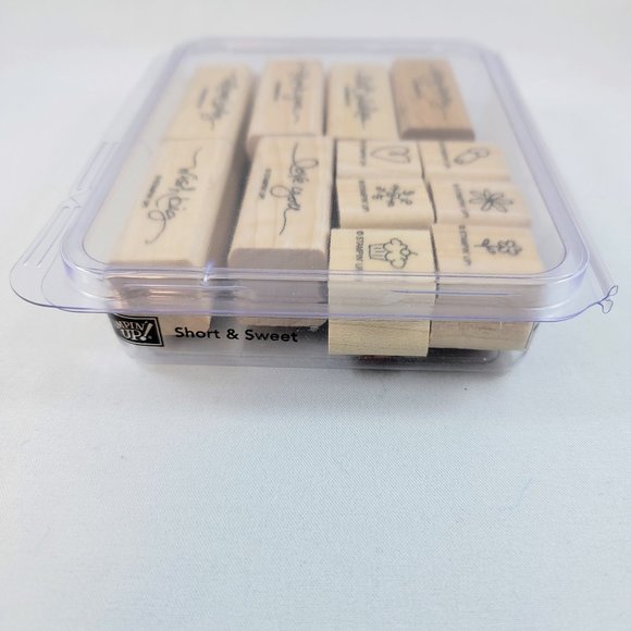 Short & Sweet Stamp Set Stampin’ Up! Words Wood Paper Crafts Card Making Scrapbo - Picture 4 of 7